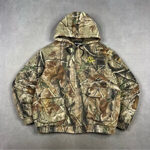 Realtree Brown and Green Camo Hooded Jacket